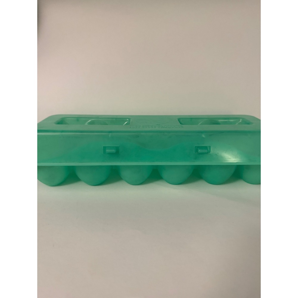 Tuff Stuff Products Reusable Plastic 12 Egg Carton Teal Green